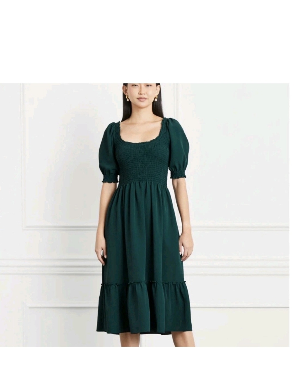 Hill House Botanical Green The Louisa Nap Dress Size XXS